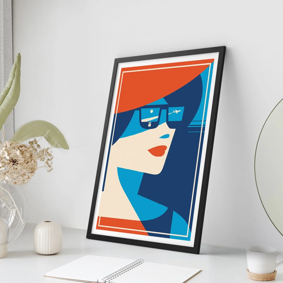 Plakat w czarnej ramie - Wakacyjna podróż - 50x70cm - Wakacyjna podróż - Nowoczesna dekoracja ścienna do salonu i sypialni ARTTOR
