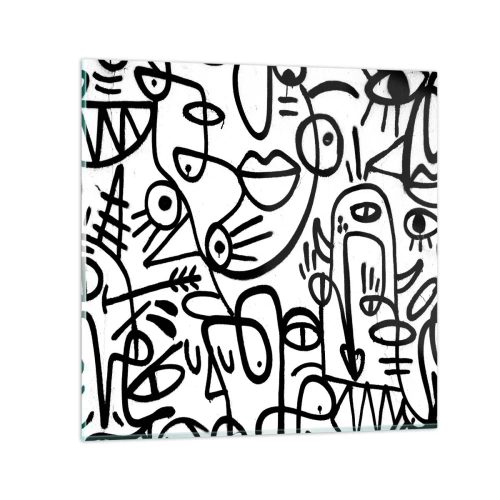 Obraz na szkle - Twarze i miraże - 50x50 cm
