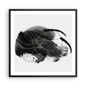Plakat w czarnej ramie - Wysnute z czerni - 60x60 cm