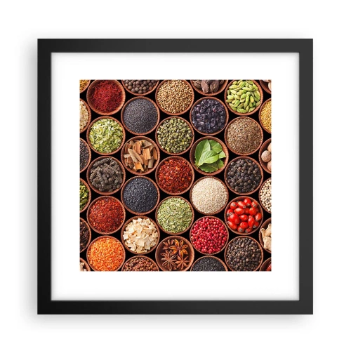 Plakat w czarnej ramie - Wszystkie smaki świata - 30x30 cm