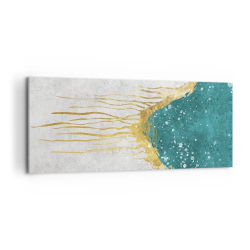 Obraz na płótnie - Złoty przypływ - 100x40 cm