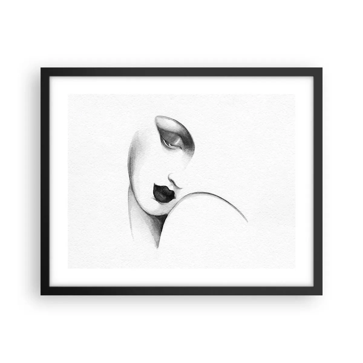 Plakat w czarnej ramie - W stylu Łempickiej - 50x40 cm