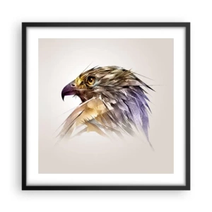 Plakat w czarnej ramie - Portret wojownika - 50x50 cm