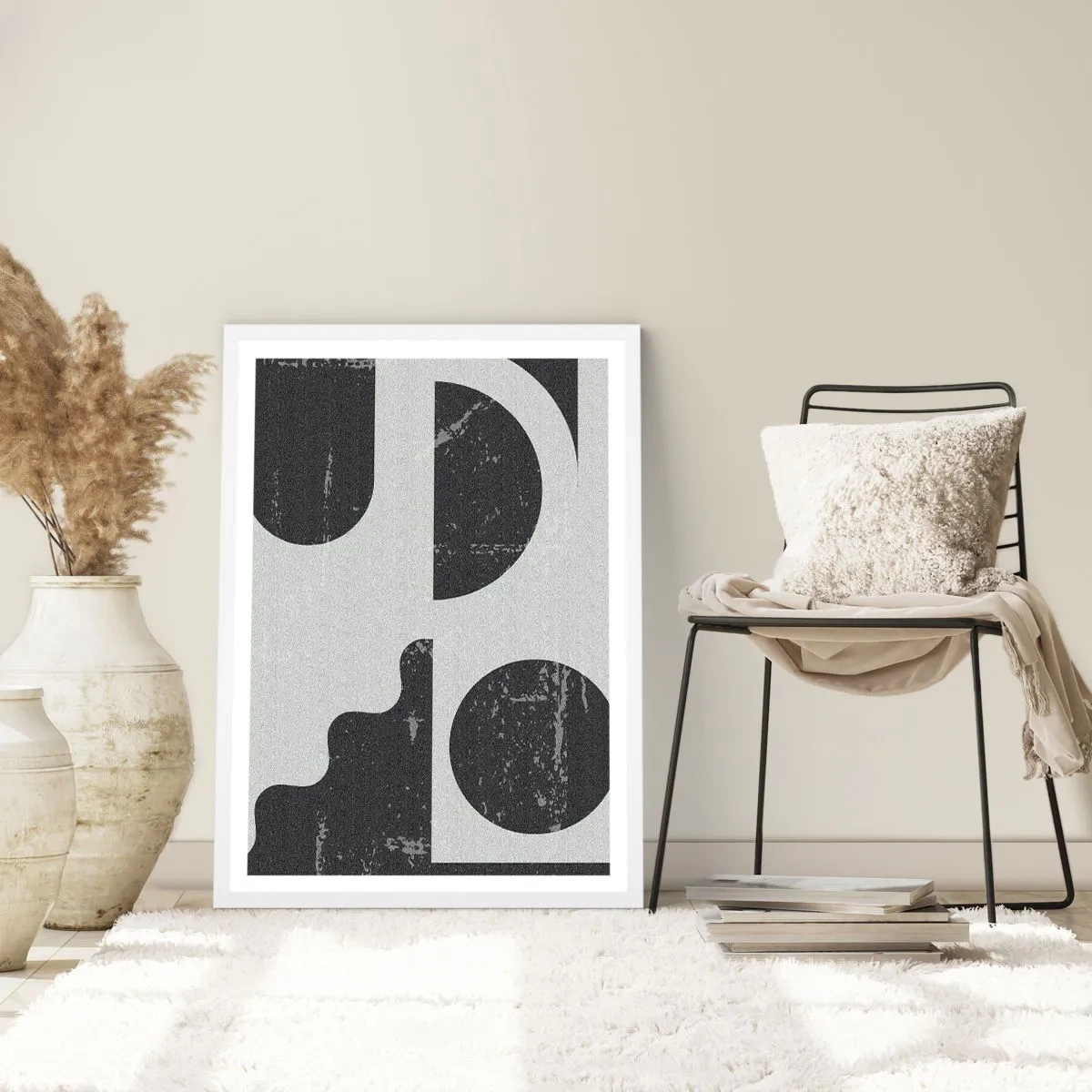 Plakat w białej ramie - Kompozycja ponad i pod - 70x100 cm