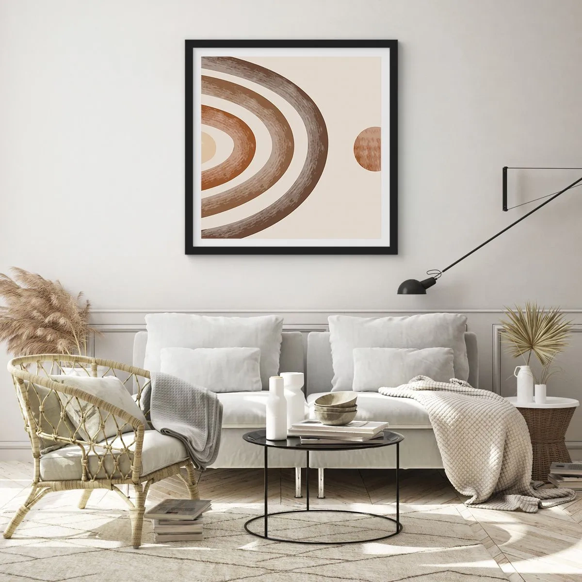 Plakat w czarnej ramie - W odległej galaktyce - 40x40 cm