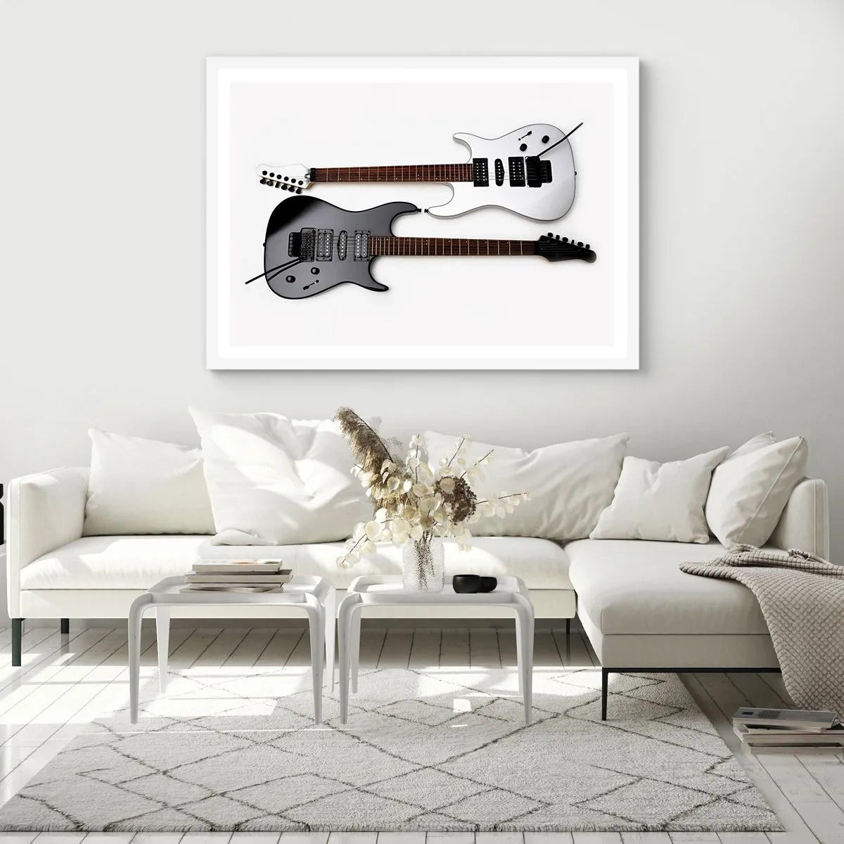 Plakat w białej ramie - Harmonia kształtów - 40x30 cm