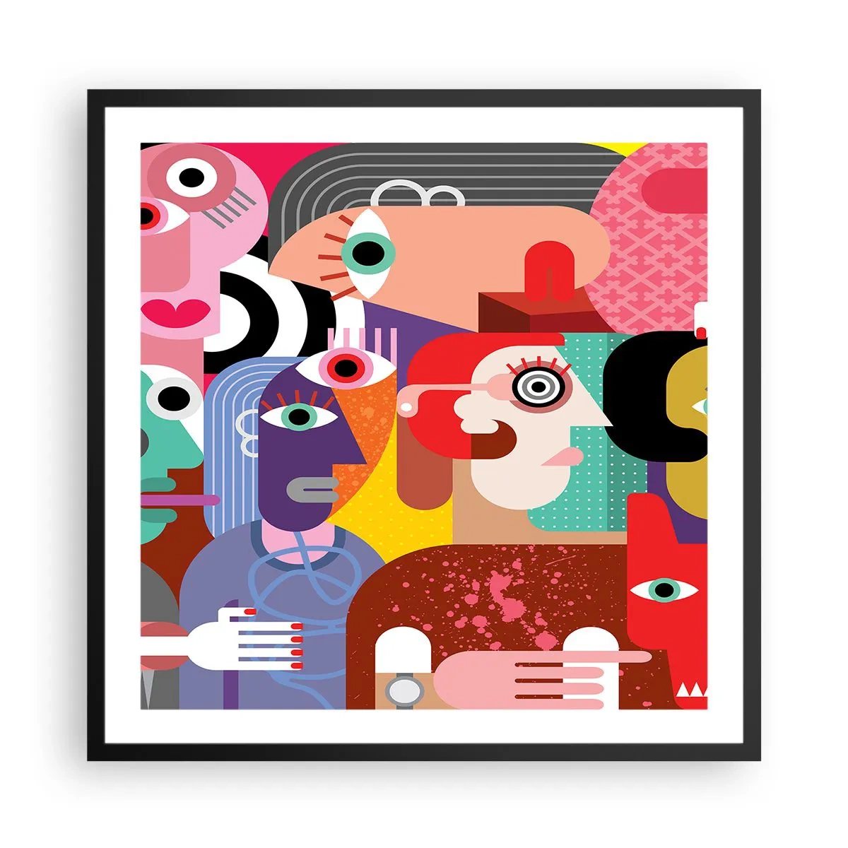 Plakat w czarnej ramie - My od pana Picassa - 60x60 cm