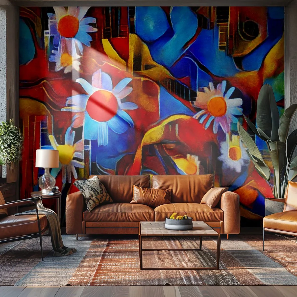 Fototapeta Premium Canvas - Kolory życia - Abstrakcja, Kubizm, Sztuka - 300x210 cm