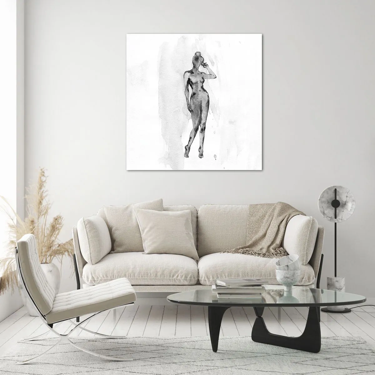 Obraz na szkle - Studium ideału kobiecości - 40x40 cm