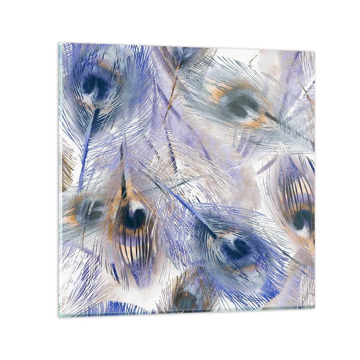 Obraz na szkle - Pawiooka kompozycja - 40x40 cm