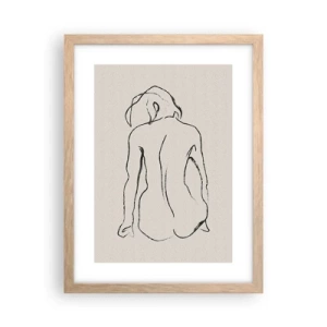 Plakat w ramie jasny dąb - Akt dziewczęcy - 30x40 cm