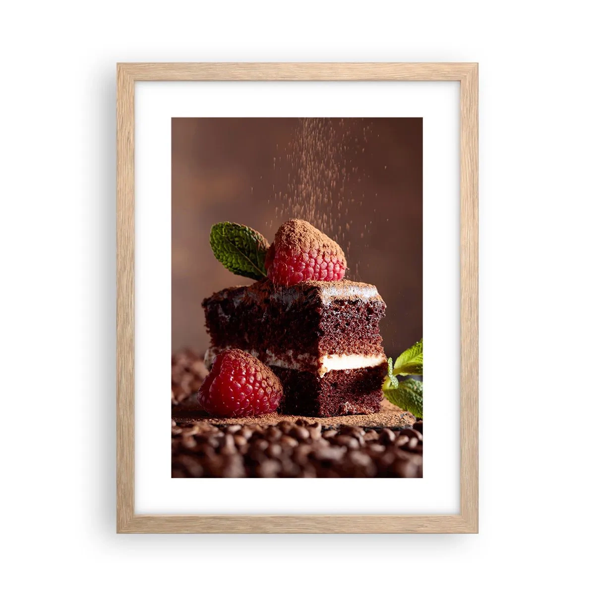 Plakat w ramie jasny dąb - Życie jest słodkie - 30x40 cm