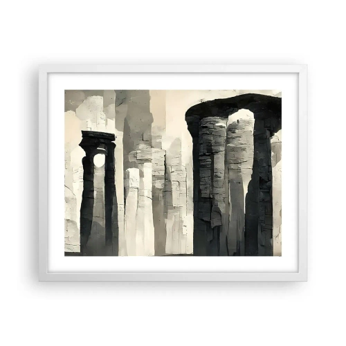 Plakat w białej ramie - Majestat antyku - 50x40 cm