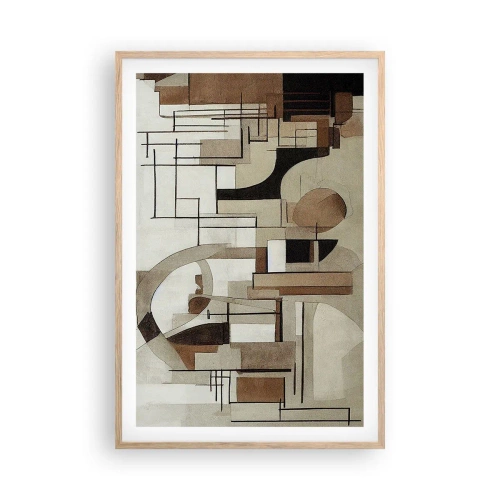Plakat w ramie jasny dąb - Pejzaż miejski 2.0 - 61x91 cm
