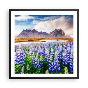 Plakat w czarnej ramie - Siła i surowość obok łagodności - 60x60 cm