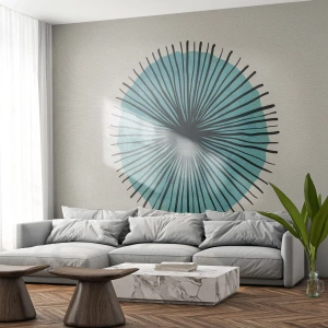 Fototapeta Samoprzylepna Deluxe Sticker - Promieniście na błękicie - Abstrakcja, Sztuka, Sztuka Nowoczesna - 150x105 cm