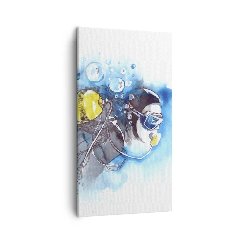 Obraz na płótnie - Wielki błękit - 45x80 cm