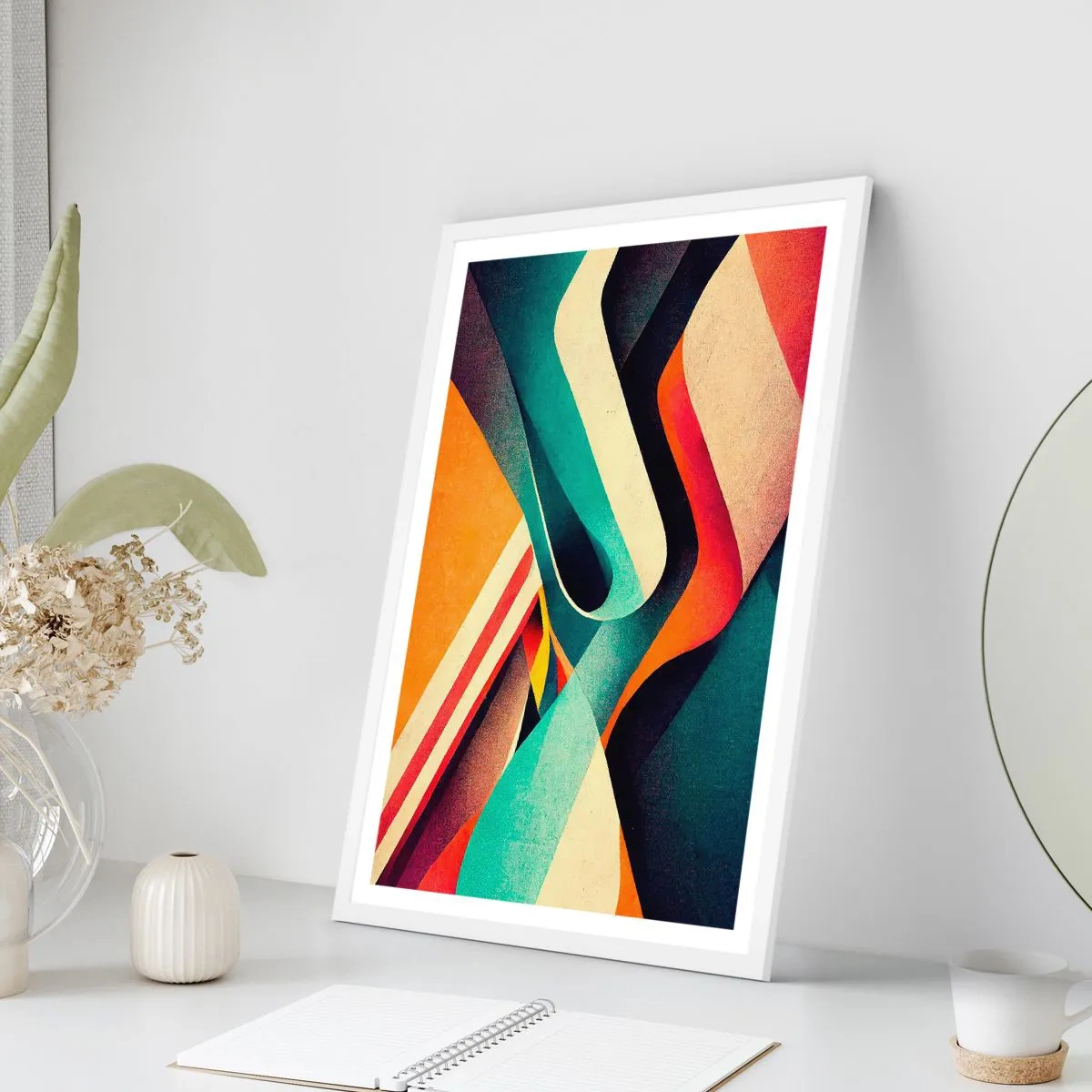 Plakat w białej ramie - Kompozycja intensywna - 40x50 cm