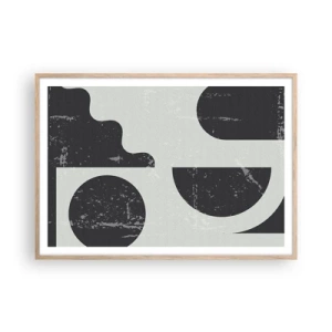Plakat w ramie jasny dąb - Kompozycja ponad i pod - 100x70 cm