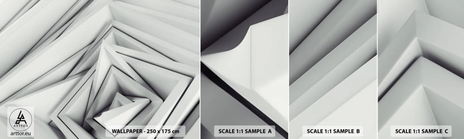 Fototapeta Próbka Samoprzylepna Deluxe Sticker - Ostrych kątów pąkowie - Technologia, 3D, Nowoczesny - 100x30 cm