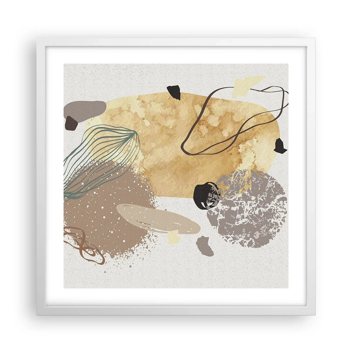Plakat w białej ramie - Plumkologia stosowana - 50x50 cm