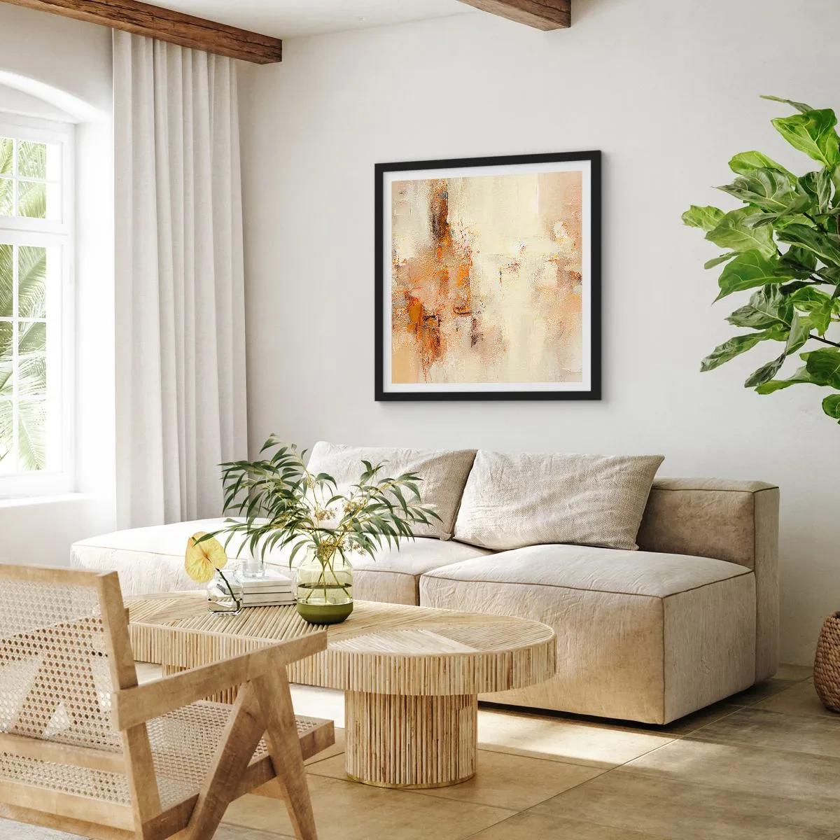 Plakat w czarnej ramie - Dusza bursztynu - 40x40 cm