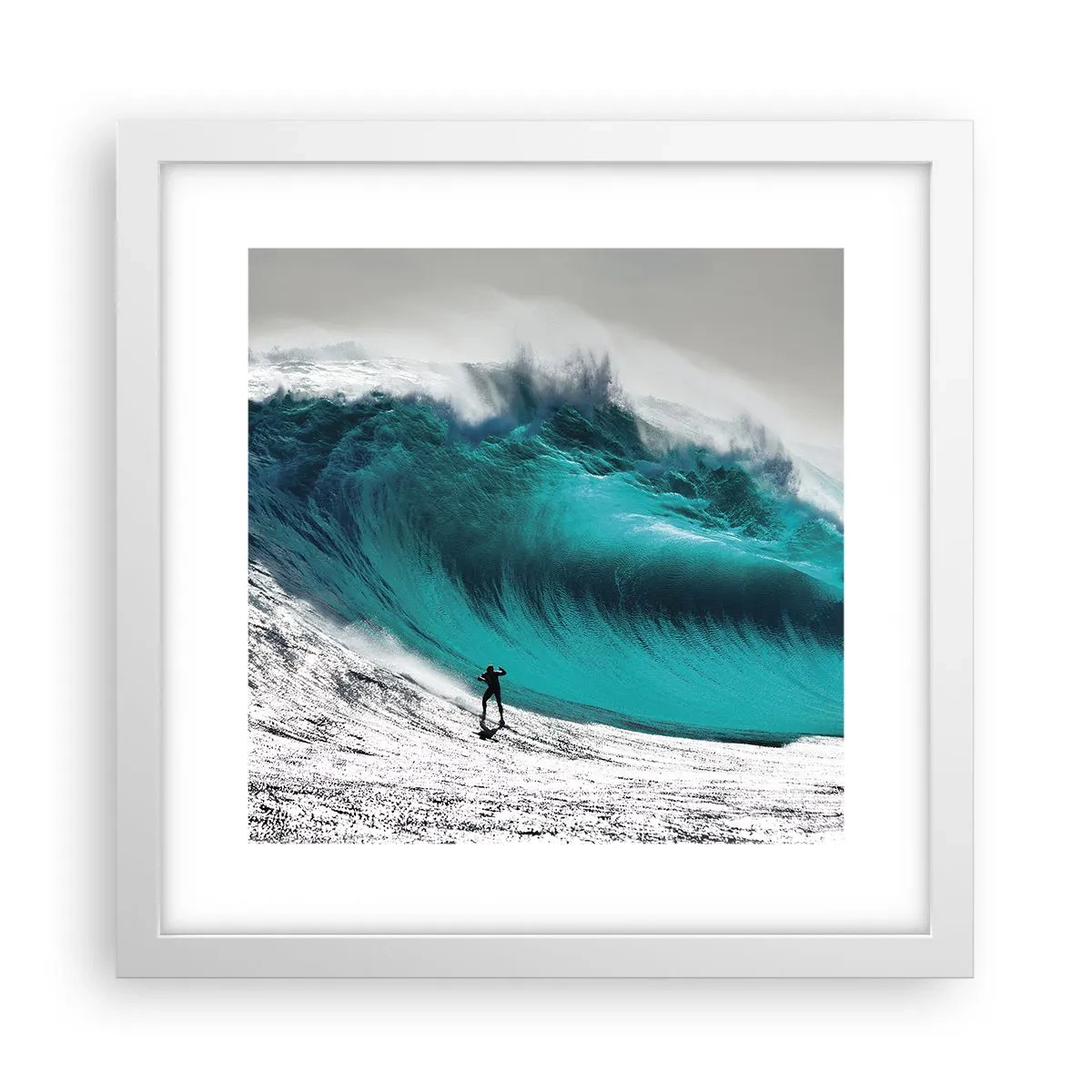 Plakat w białej ramie - Wyzwanie przyjęte - 30x30 cm