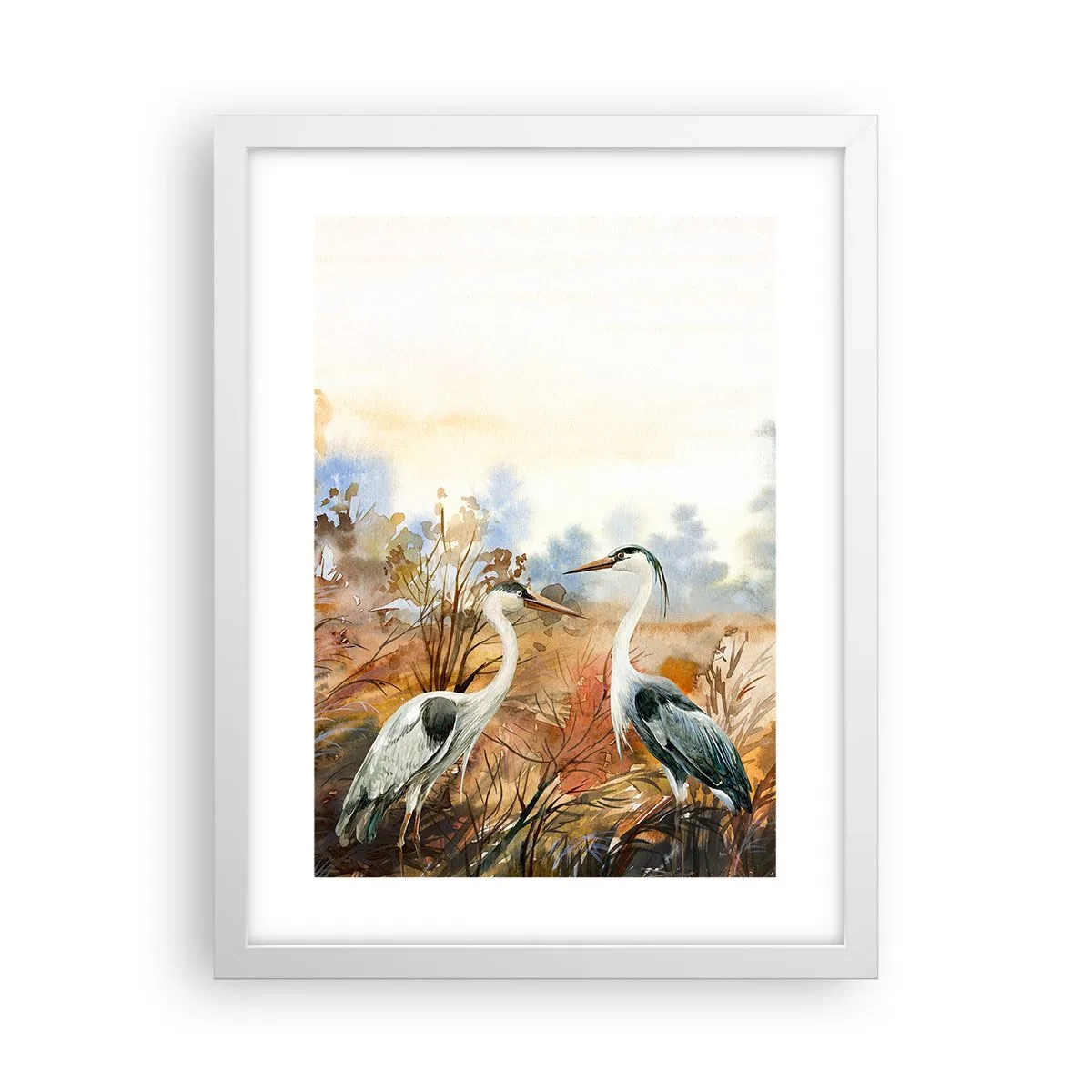 Plakat w białej ramie - Dokąd jesienią? - 30x40 cm