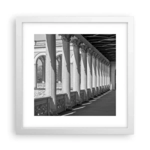 Plakat w białej ramie - Słoneczna arkada - 30x30 cm