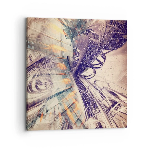 Obraz na płótnie - W wielkim pędzie - 70x70 cm