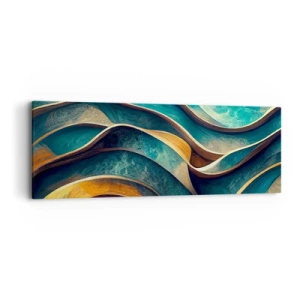 Obraz na płótnie - Meandry błękitu - 90x30 cm