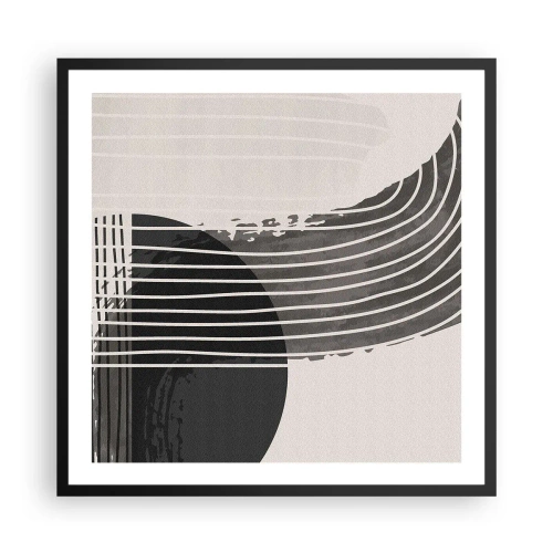 Plakat w czarnej ramie - Tam i z powrotem - 60x60 cm