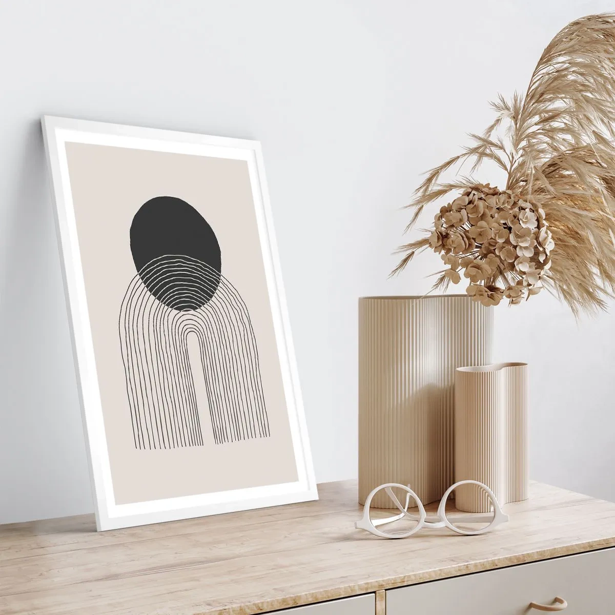 Plakat w białej ramie - Drżenie i pewność - 61x91 cm