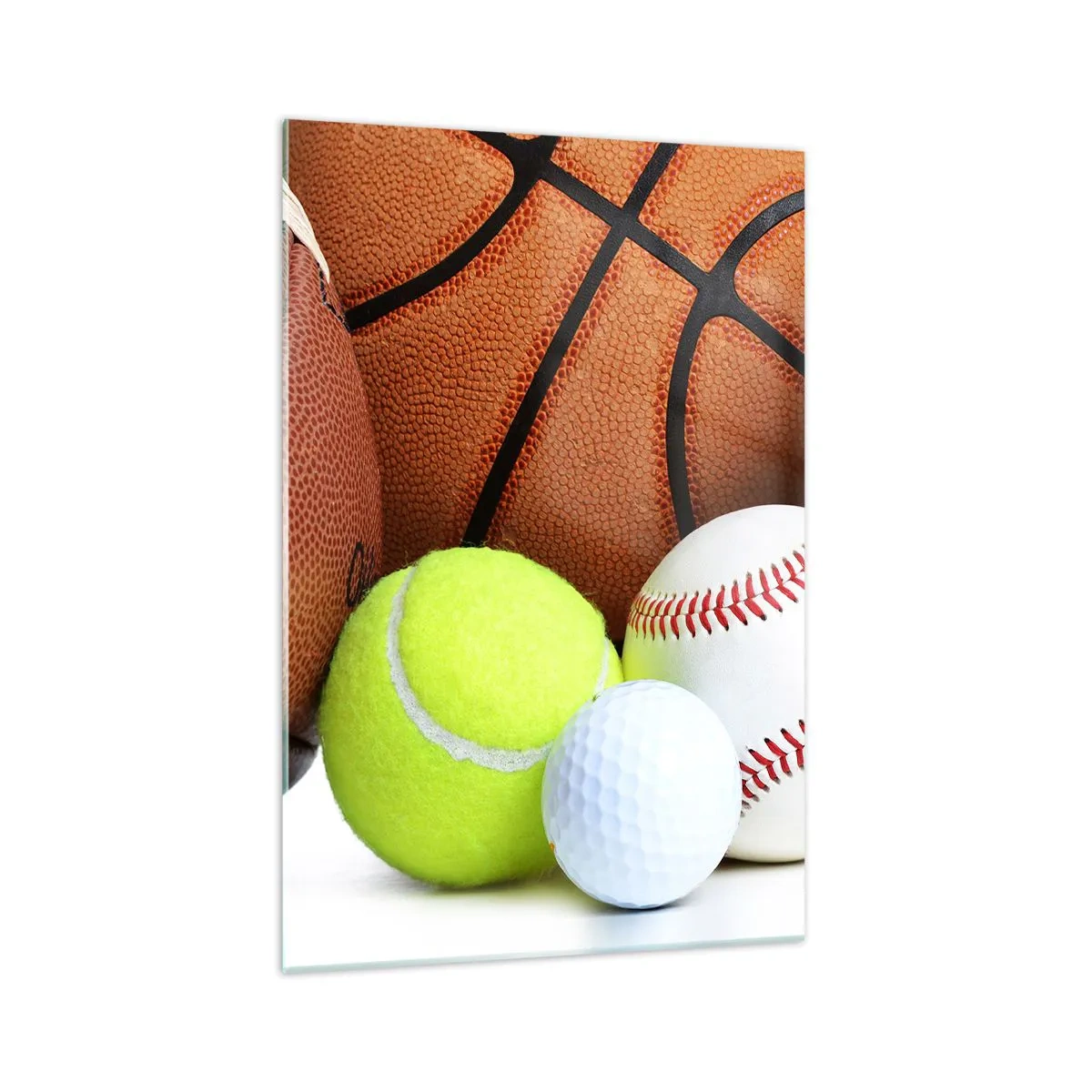 Obraz na szkle - Piłki różnych dyscyplin sportowych - 70x100cm - Łączy nas piłka! - Nowoczesna dekoracja ścienna do salonu i sypialni ARTTOR