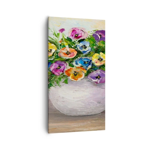 Obraz na płótnie - Martwa natura z białym wazonem - 55x100 cm