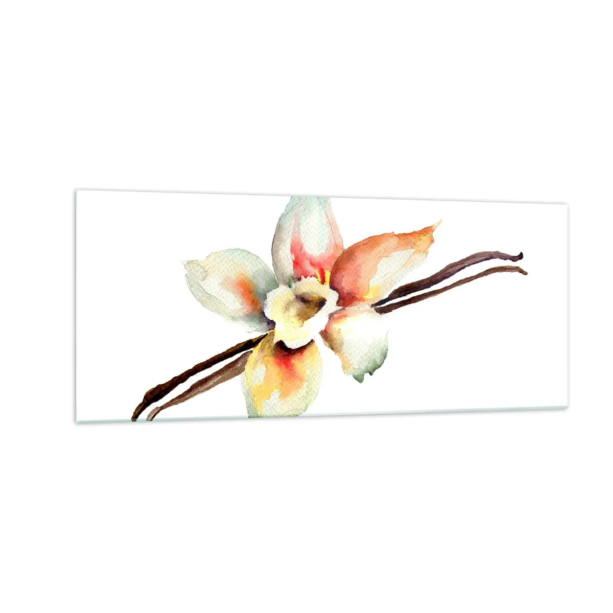 Obraz na szkle - Rozlana farbką słodycz - 100x40 cm