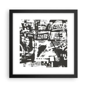 Plakat w czarnej ramie - Porządek czy chaos? - 30x30 cm