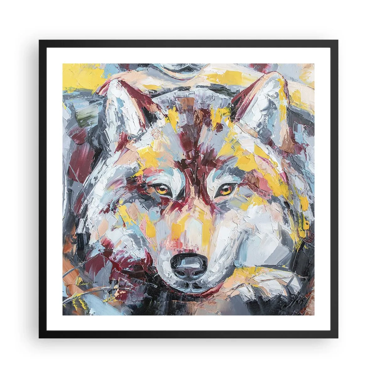 Plakat w czarnej ramie - Spokój wśród bliskich - 60x60 cm