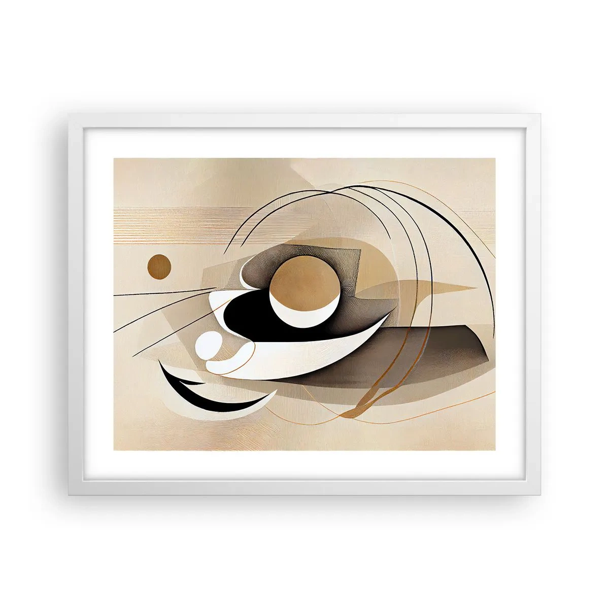 Plakat w białej ramie - Kompozycja: istota rzeczy - 50x40 cm