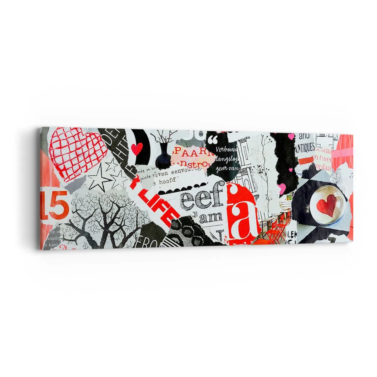 Obraz na płótnie - Hipsterski kolaż - 90x30 cm