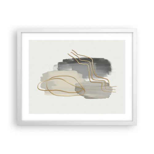 Plakat w białej ramie - Trwanie i ruch - 50x40 cm