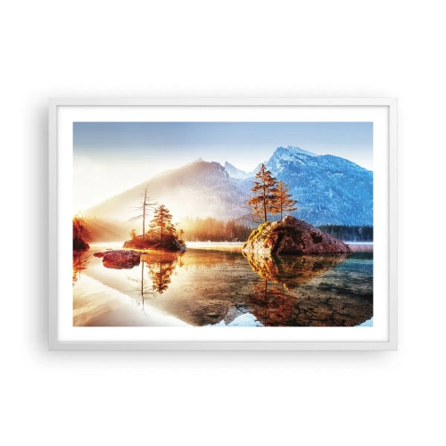 Plakat w białej ramie - Natura w nowym świetle - 70x50 cm