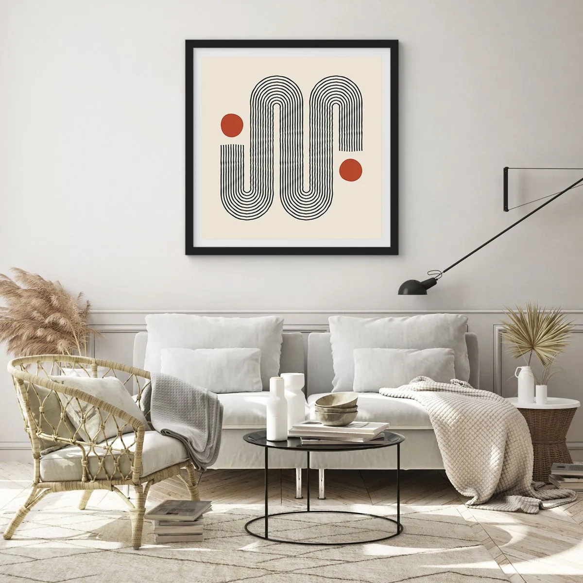 Plakat w czarnej ramie - Od początku do końca - 40x40 cm