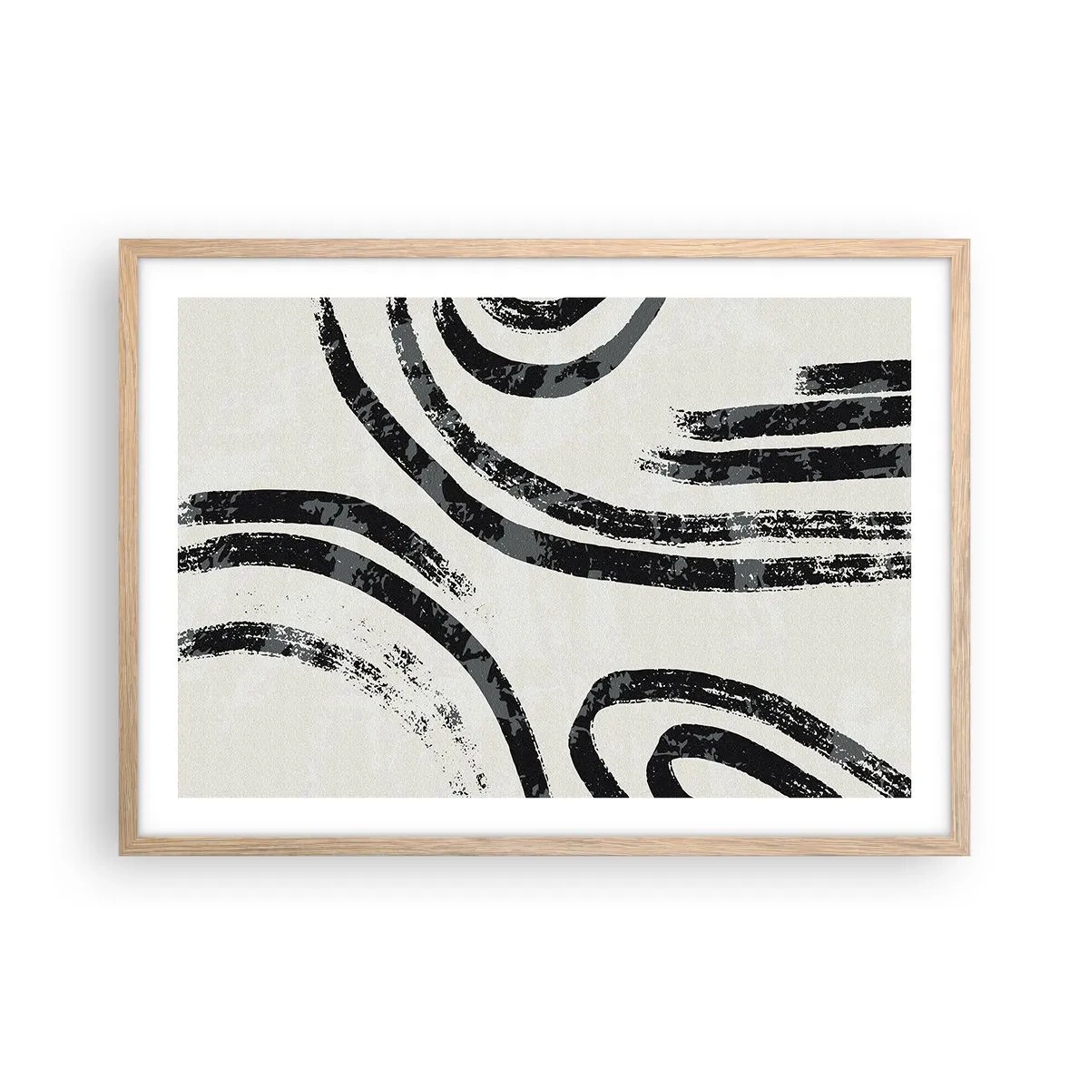 Plakat w ramie jasny dąb - W pół zatrzymany - 70x50 cm