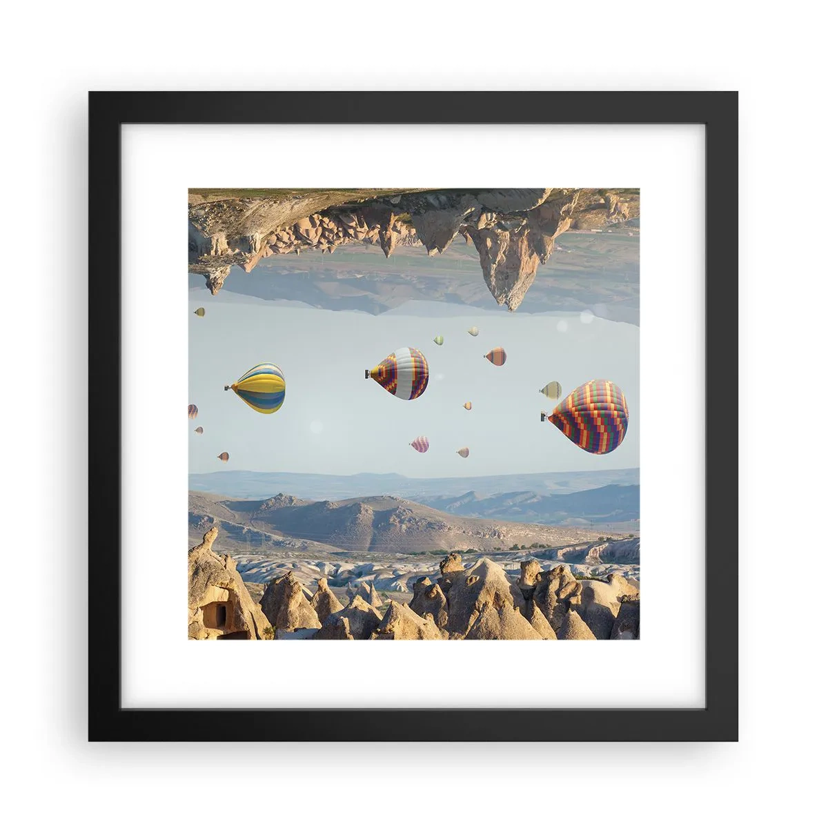 Plakat w czarnej ramie - Tu wszystko jest możliwe - 30x30 cm