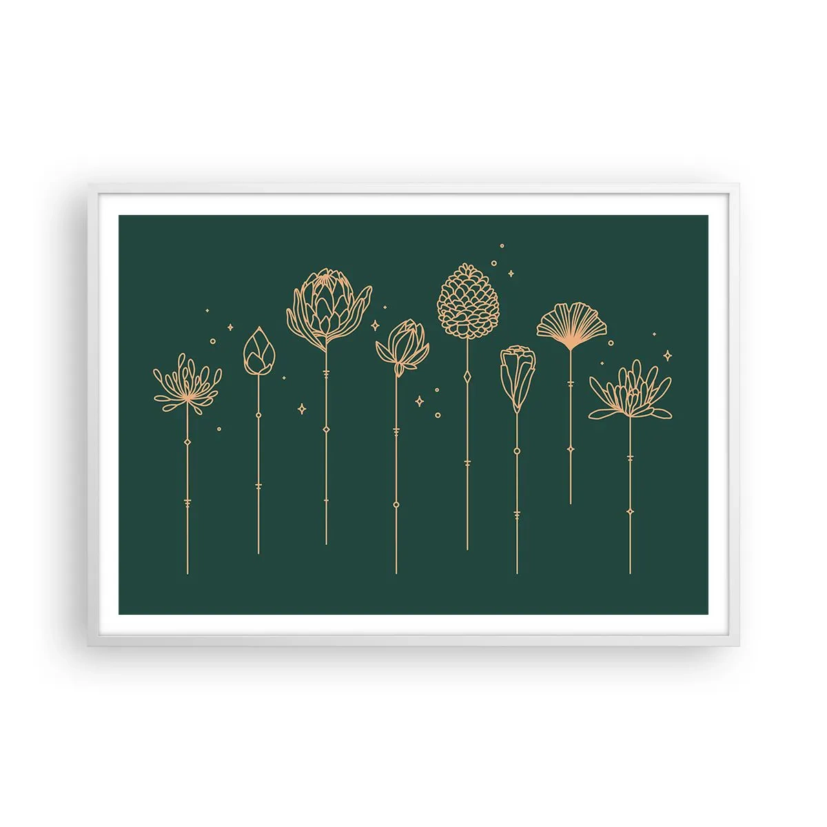 Plakat w białej ramie - Rodzina ZIÓŁkowskich - 100x70 cm