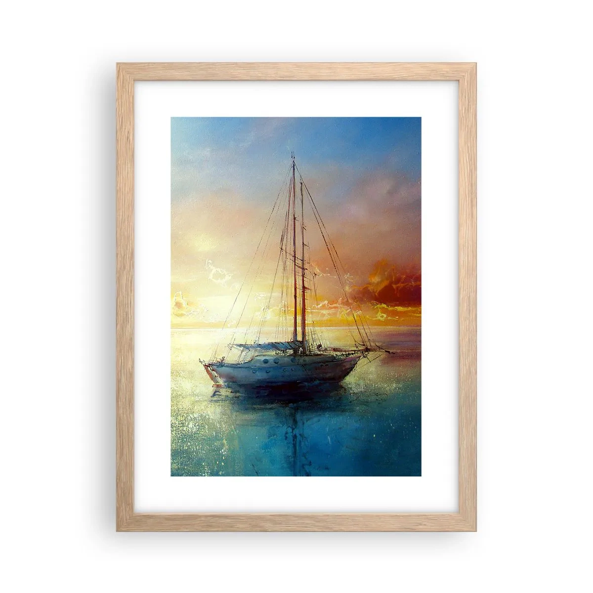 Plakat w ramie jasny dąb - W złotej zatoce - 30x40 cm