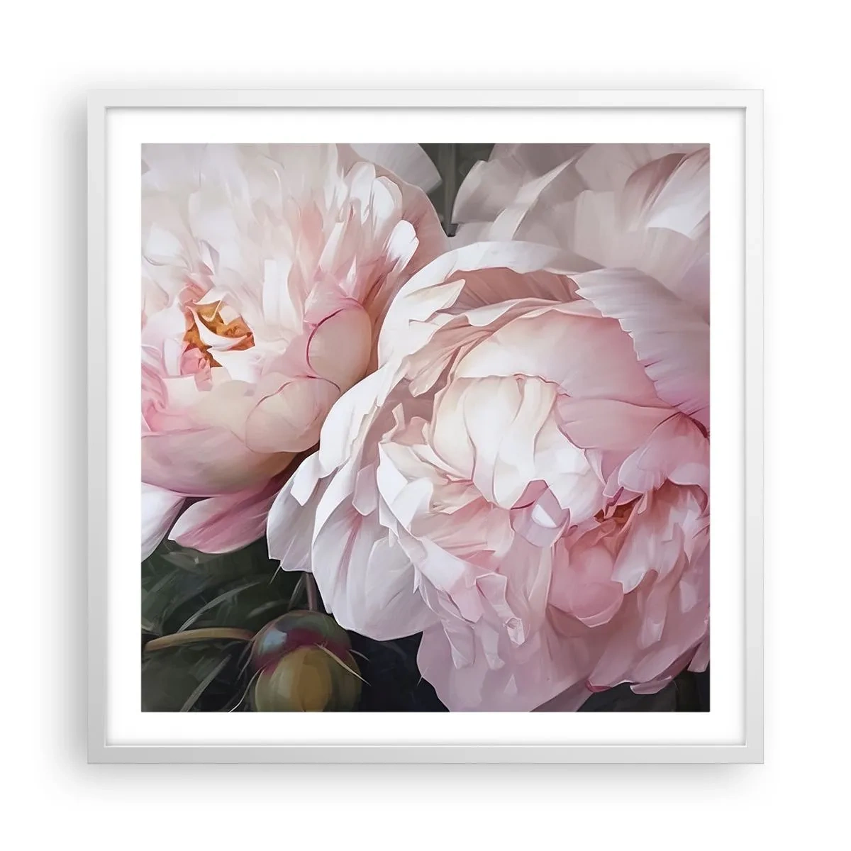 Plakat w białej ramie - Zatrzymane w rozkwicie - 60x60 cm
