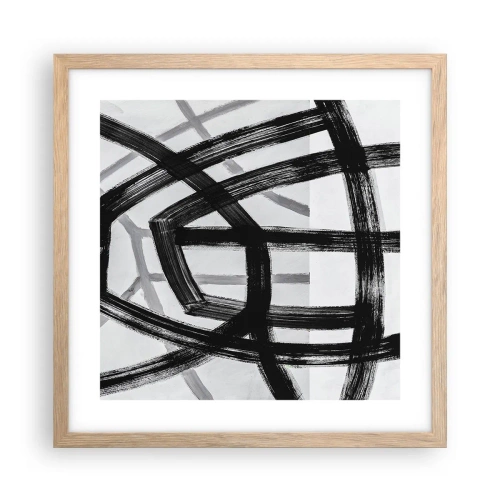 Plakat w ramie jasny dąb - Budowanie głębi - 40x40 cm