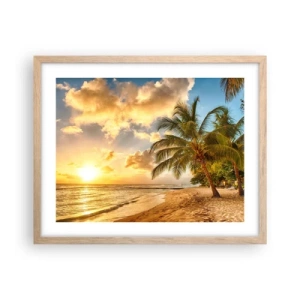 Plakat w ramie jasny dąb - Wieczne lato, zawsze wakacje - 50x40 cm